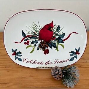 Lenox Winter Greetings Celebrate The Season Ceramic Tray/platter